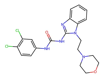 1-(3,4-Dichlorophenyl)-3-[1-(2-morpholin-4-ylethyl)benzimidazol-2-yl]urea structure