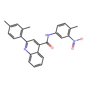 2-(2,4-dimethylphenyl)-N-(4-methyl-3-nitrophenyl)quinoline-4-carboxamide structure