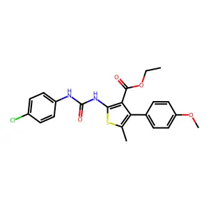 ethyl 2-{[(4-chloroanilino)carbonyl]amino}-4-(4-methoxyphenyl)-5-methylthiophene-3-carboxylate structure