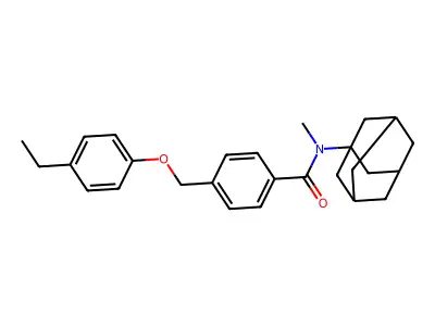 N-(1-adamantyl)-4-[(4-ethylphenoxy)methyl]-N-methylbenzamide structure
