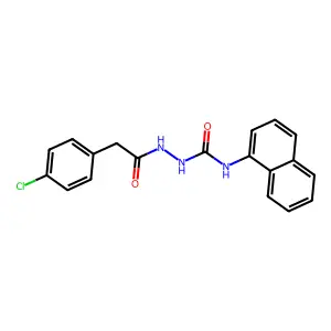 1-[[2-(4-Chlorophenyl)-1-oxoethyl]amino]-3-(1-naphthalenyl)urea structure