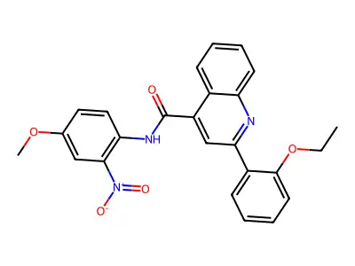 2-(2-ethoxyphenyl)-N-(4-methoxy-2-nitrophenyl)quinoline-4-carboxamide structure