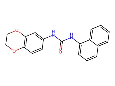 N-(2,3-dihydro-1,4-benzodioxin-6-yl)-N'-(1-naphthyl)urea structure
