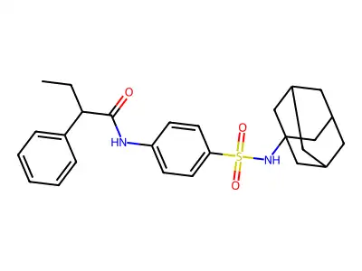 N-[4-(1-adamantylsulfamoyl)phenyl]-2-phenylbutanamide structure