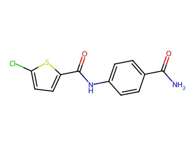 N-(4-carbamoylphenyl)-5-chlorothiophene-2-carboxamide structure