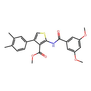 methyl 2-[(3,5-dimethoxybenzoyl)amino]-4-(3,4-dimethylphenyl)thiophene-3-carboxylate structure