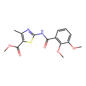 Methyl 2-[(2,3-dimethoxybenzoyl)amino]-4-methyl-1,3-thiazole-5-carboxylate structure