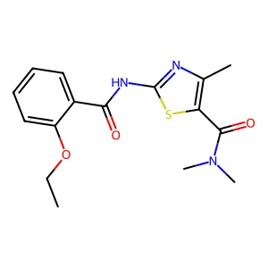 2-[(2-ethoxybenzoyl)amino]-N,N,4-trimethyl-1,3-thiazole-5-carboxamide structure