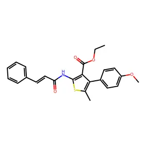 Ethyl 2-(cinnamoylamino)-4-(4-methoxyphenyl)-5-methyl-3-thiophenecarboxylate structure