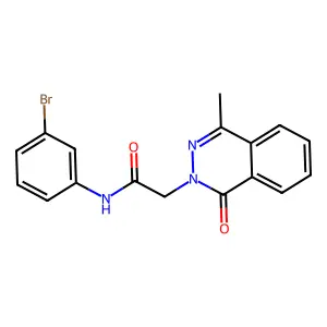 N-(3-Bromophenyl)-4-methyl-1-oxo-2(1H)-phthalazineacetamide structure