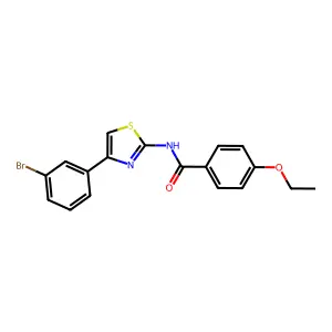 N-[4-(3-bromophenyl)-1,3-thiazol-2-yl]-4-ethoxybenzamide structure