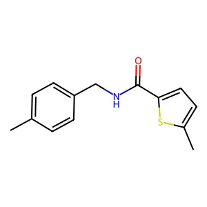 5-methyl-N-(4-methylbenzyl)-2-thiophenecarboxamide structure