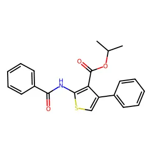 Isopropyl 2-(benzoylamino)-4-phenyl-3-thiophenecarboxylate structure
