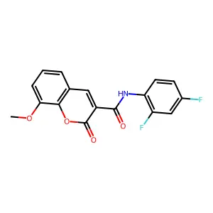N-(2,4-difluorophenyl)-8-methoxy-2-oxo-2H-chromene-3-carboxamide structure