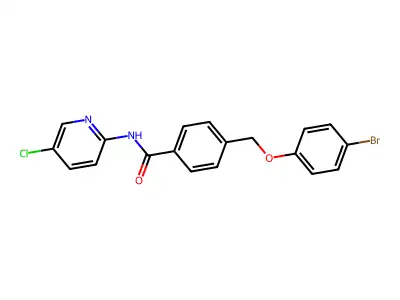 4-[(4-bromophenoxy)methyl]-N-(5-chloropyridin-2-yl)benzamide structure