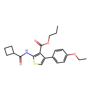 Propyl 2-(cyclobutanecarbonylamino)-4-(4-ethoxyphenyl)thiophene-3-carboxylate structure