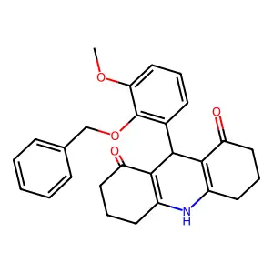 9-(3-Methoxy-2-phenylmethoxyphenyl)-2,3,4,5,6,7,9,10-octahydroacridine-1,8-dione structure