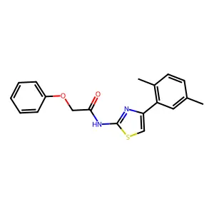 N-[4-(2,5-dimethylphenyl)-1,3-thiazol-2-yl]-2-phenoxyacetamide structure