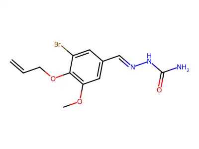 [(3-Bromo-5-methoxy-4-prop-2-enoxyphenyl)methylideneamino]urea structure