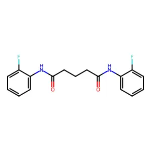 N,N'-bis(2-fluorophenyl)pentanediamide structure