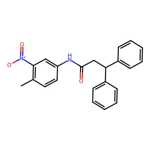 N-(4-methyl-3-nitrophenyl)-3,3-diphenylpropanamide structure