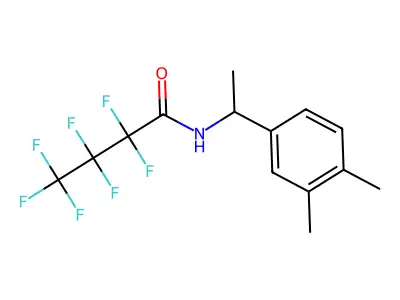 N-[1-(3,4-dimethylphenyl)ethyl]-2,2,3,3,4,4,4-heptafluorobutanamide structure