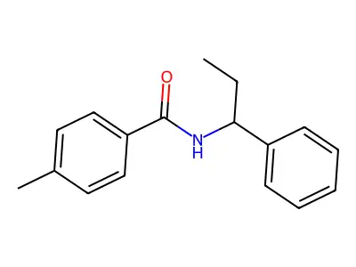 4-methyl-N-(1-phenylpropyl)benzamide structure