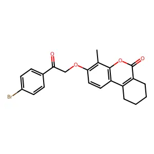 3-[2-(4-Bromophenyl)-2-oxoethoxy]-7,8,9,10-tetrahydro-4-methyl-6H-dibenzo[b,d]pyran-6-one structure