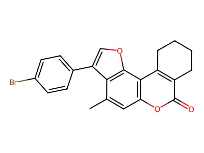 C22H17BrO3 structure