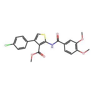 Methyl 4-(4-chlorophenyl)-2-[(3,4-dimethoxybenzoyl)amino]thiophene-3-carboxylate structure