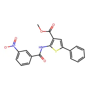 Methyl 2-[(3-nitrobenzoyl)amino]-5-phenylthiophene-3-carboxylate structure