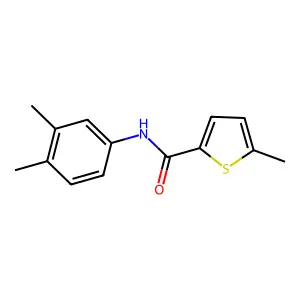N-(3,4-dimethylphenyl)-5-methylthiophene-2-carboxamide structure