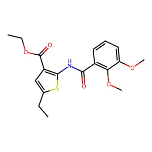 Ethyl 2-(2,3-dimethoxybenzamido)-5-ethylthiophene-3-carboxylate structure