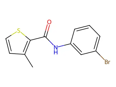 N-(3-bromophenyl)-3-methylthiophene-2-carboxamide structure