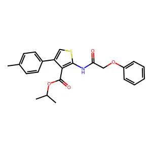 Isopropyl 4-(4-methylphenyl)-2-[(phenoxyacetyl)amino]thiophene-3-carboxylate structure