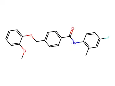 N-(4-fluoro-2-methylphenyl)-4-[(2-methoxyphenoxy)methyl]benzamide structure