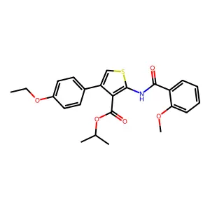 propan-2-yl 4-(4-ethoxyphenyl)-2-[(2-methoxybenzoyl)amino]thiophene-3-carboxylate structure