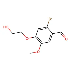 2-Bromo-4-(2-hydroxyethoxy)-5-methoxybenzaldehyde structure