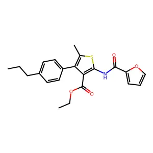Ethyl 2-(2-furoylamino)-5-methyl-4-(4-propylphenyl)-3-thiophenecarboxylate structure