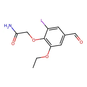 2-(2-乙氧基-4-甲酰基-6-碘苯氧基)乙酰胺 structure