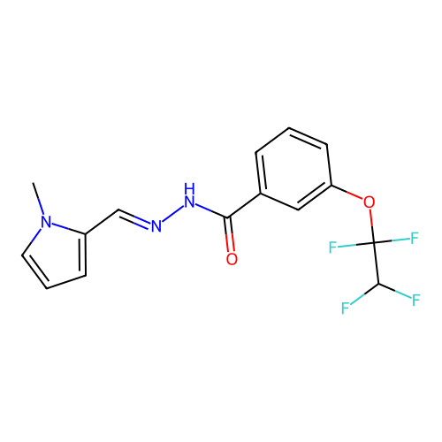 N'-[(1-methyl-1H-pyrrol-2-yl)methylene]-3-(1,1,2,2-tetrafluoroethoxy)benzohydrazide structure