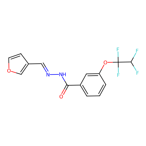 N'-(3-furylmethylene)-3-(1,1,2,2-tetrafluoroethoxy)benzohydrazide structure