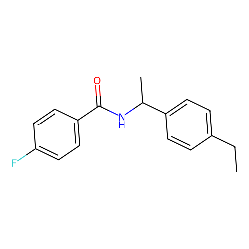 N-[1-(4-ethylphenyl)ethyl]-4-fluorobenzamide structure