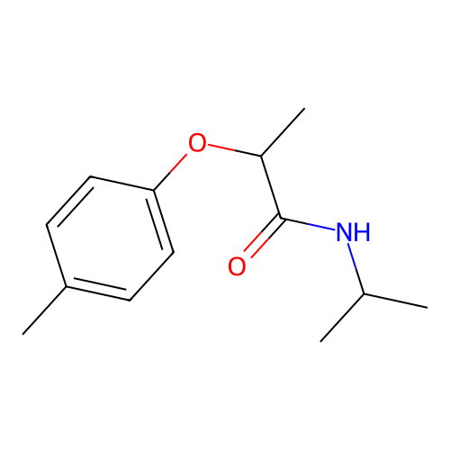 2-(4-methylphenoxy)-N-(propan-2-yl)propanamide structure