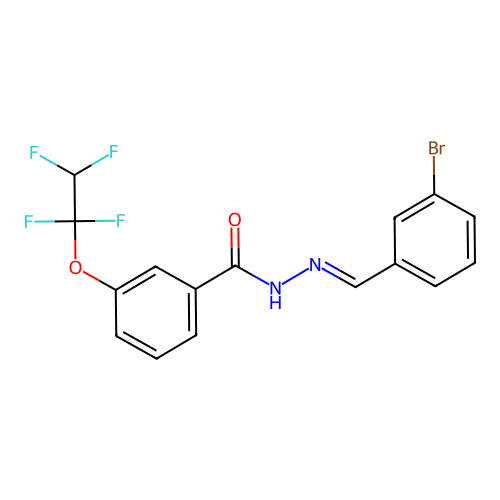 N-[(E)-(3-bromophenyl)methylideneamino]-3-(1,1,2,2-tetrafluoroethoxy)benzamide structure