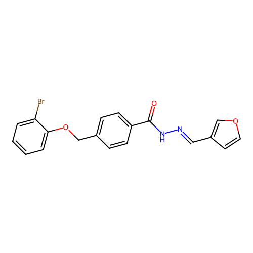 4-[(2-bromophenoxy)methyl]-N'-[(E)-furan-3-ylmethylidene]benzohydrazide structure