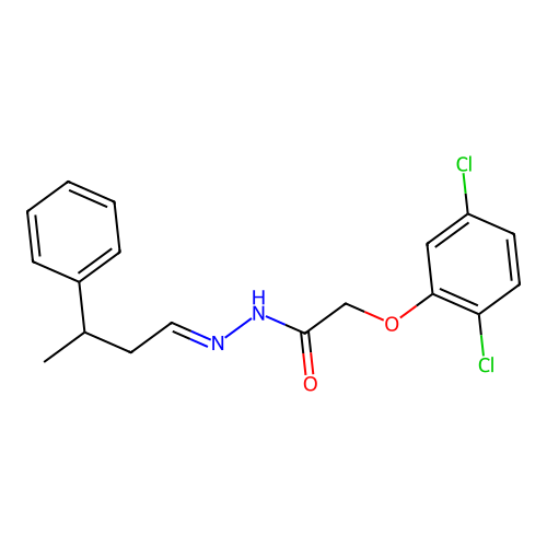 2-(2,5-dichlorophenoxy)-N'-(3-phenylbutylidene)acetohydrazide structure