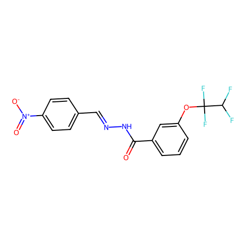 N-[(E)-(4-nitrophenyl)methylideneamino]-3-(1,1,2,2-tetrafluoroethoxy)benzamide structure