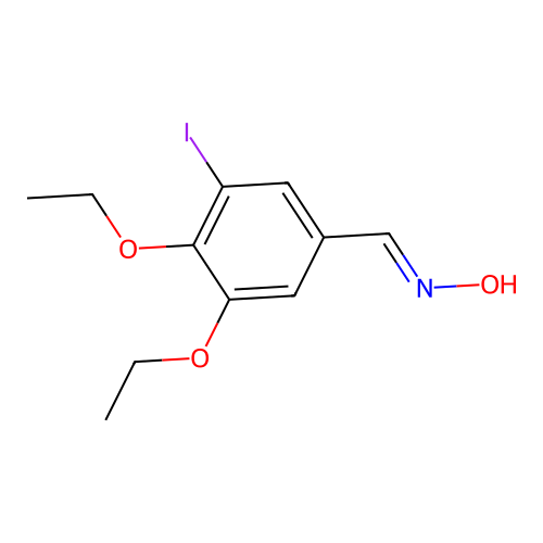 3,4-Diethoxy-5-iodobenzaldehyde oxime structure