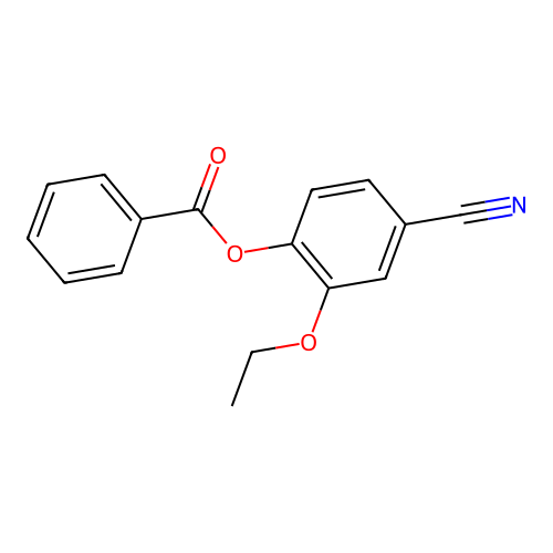 4-Cyano-2-ethoxyphenyl benzoate structure